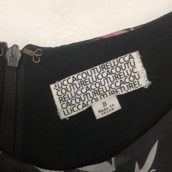 REVOLVE- Lucca Couture- Mini Sleeveless Dress in Black and Lavender Floral - S - Picture 6 of 7